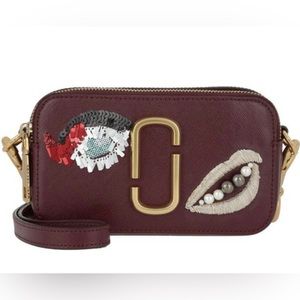 Limited Edition Marc Jacobs Collage Snapshot Crossbody Bag in Dark Cherry